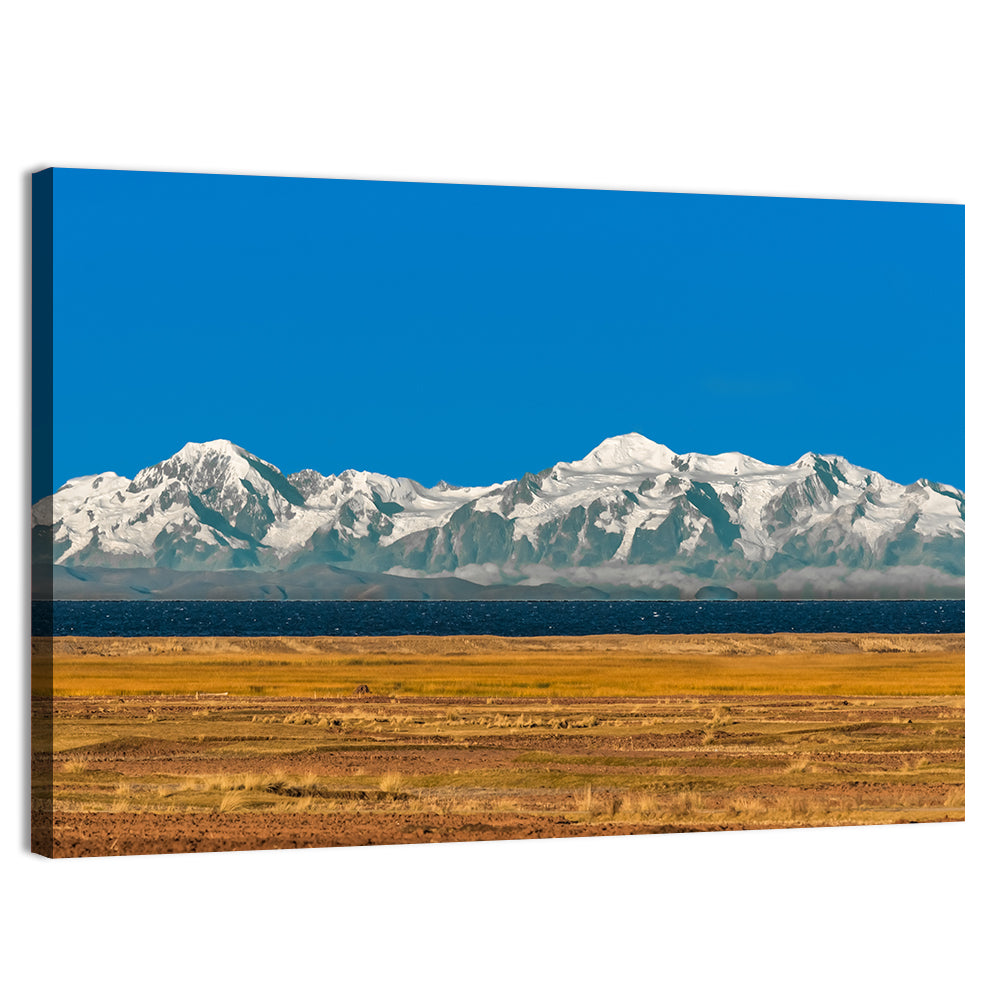 Snow-capped Peaks Over Lake Titicaca Wall Art