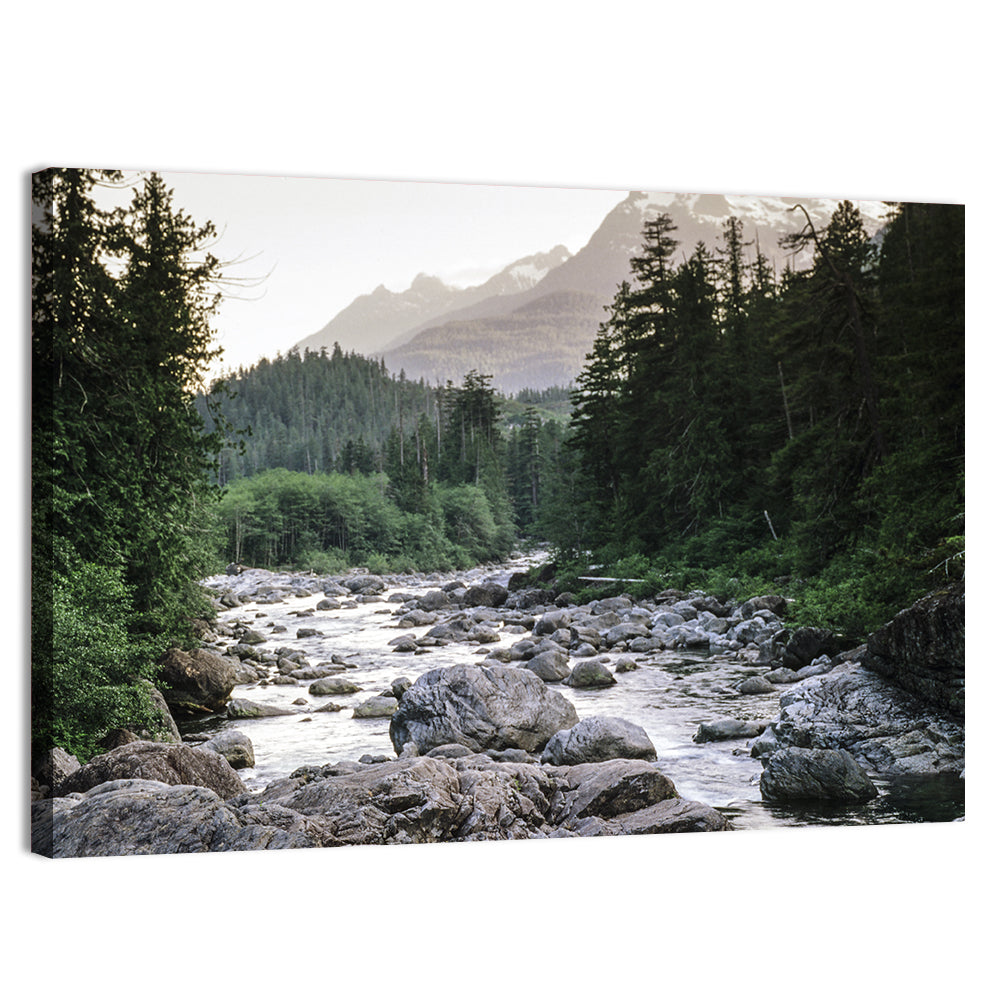 Snake River Mountain View Wall Art, canvas print, landscape