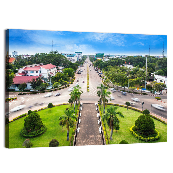 Phnom Penh Independence Monument Boulevard Wall Art as a canvas print
