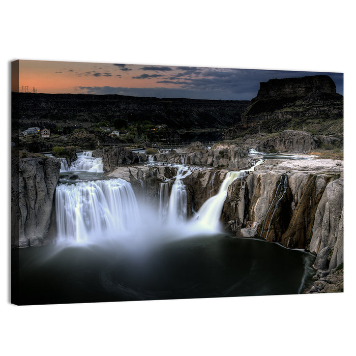 Shoshone Falls at Dusk Wall Art as a canvas print