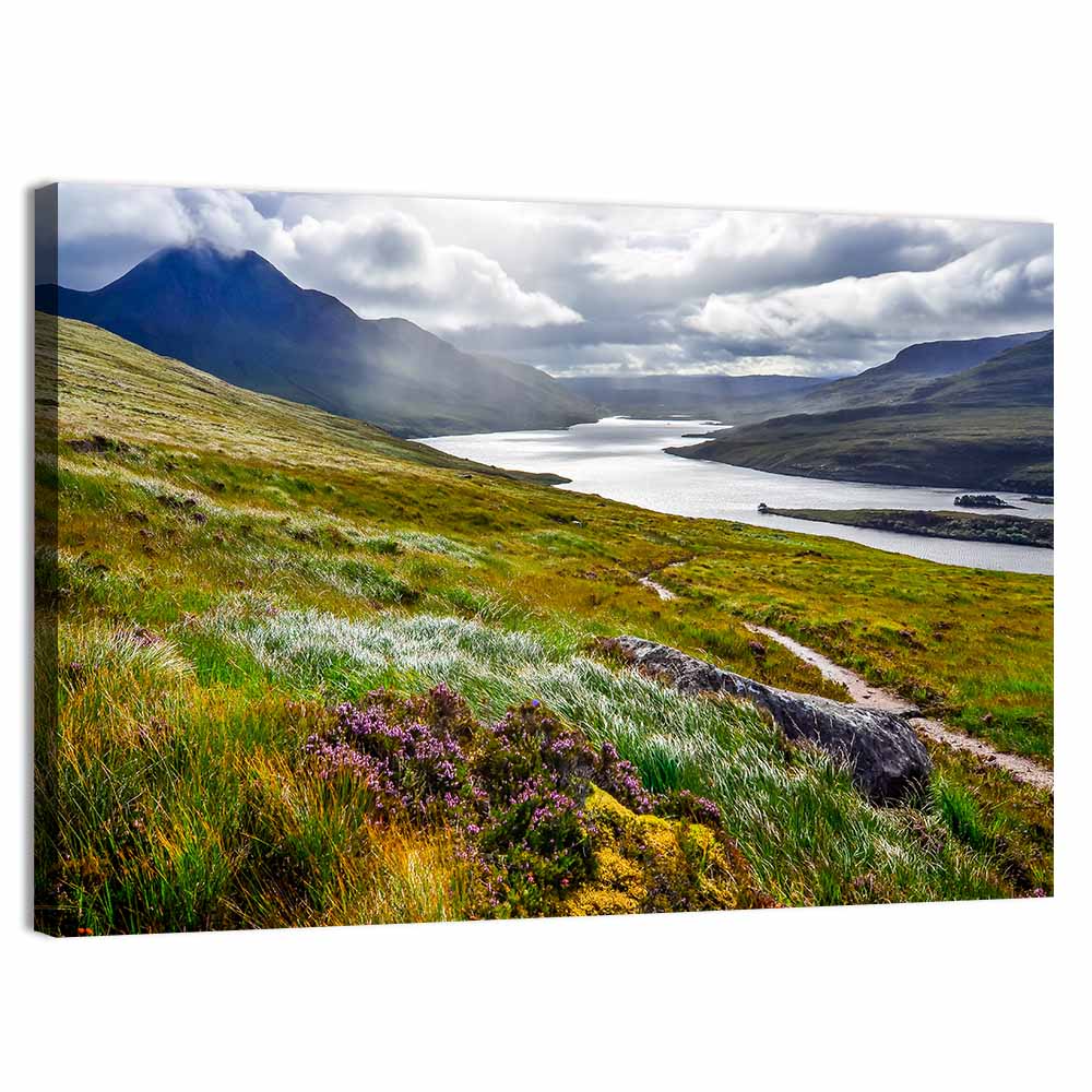 Inverpolly Lake Wall Art, canvas print, landscape