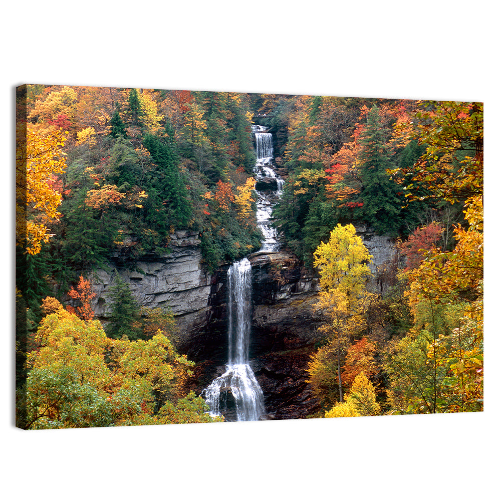 Raven Cliff Waterfall Wall Art, canvas print, landscape