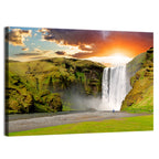 Skógafoss at Sunset Wall Art