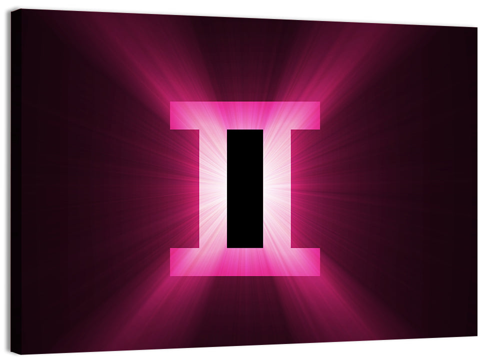 Radiant Gemini Symbol Wall Art