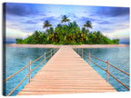 Tropical Island Pier Perspective Wall Art