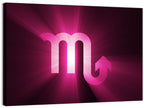 Scorpio Glyph with Magenta Burst Wall Art