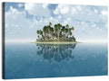 Tropical Island Mirror Reflection Wall Art