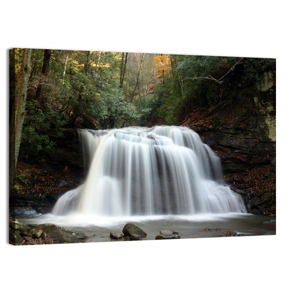 Holly River Autumn Waterfall Wall Art