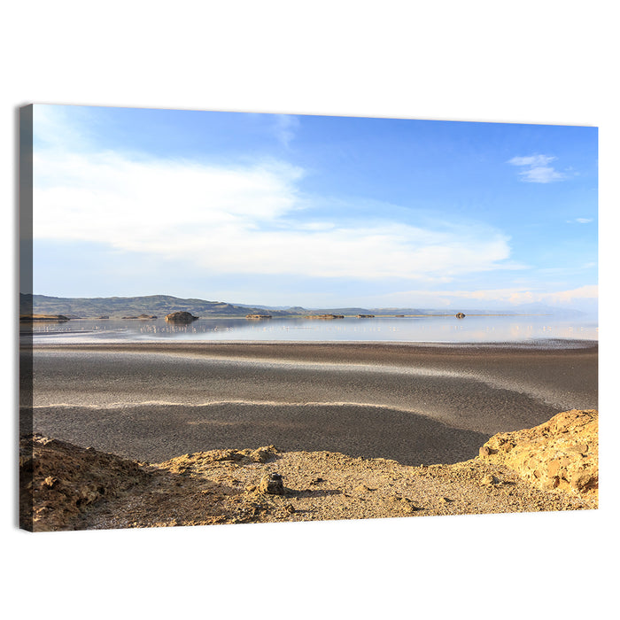 Lake Natron Flamingos Wall Art as a canvas print