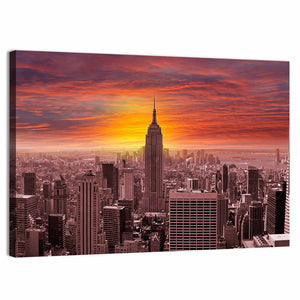 New York City Sunset Wall Art