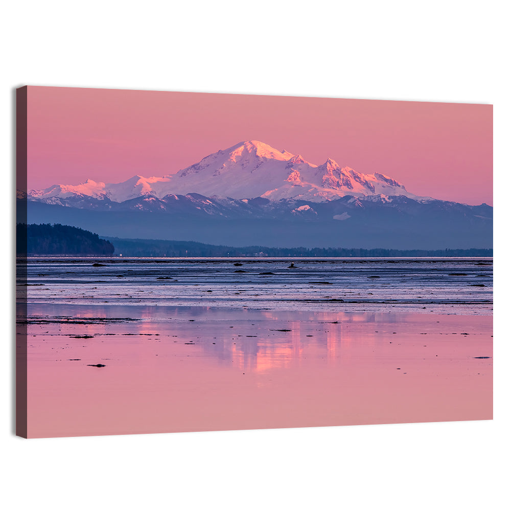 Mount Baker Sunset Wall Art, canvas print, landscape