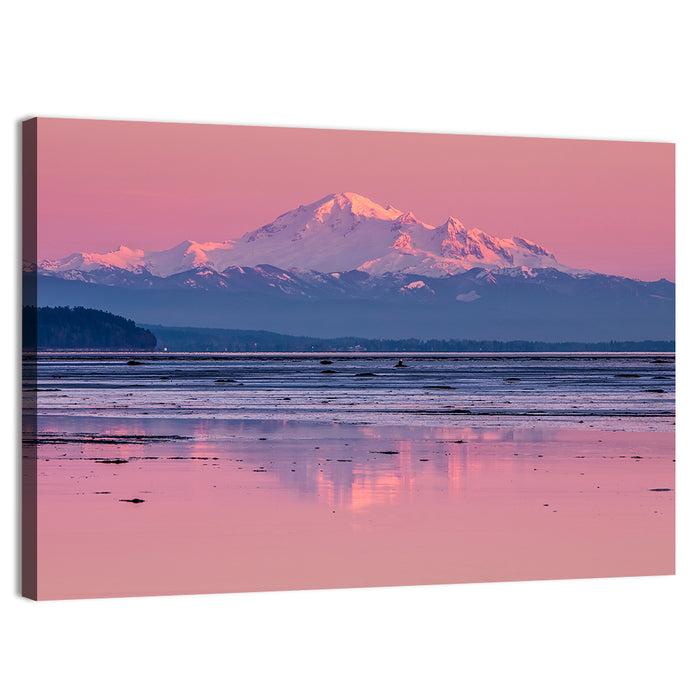 Mount Baker Sunset Wall Art as a canvas print