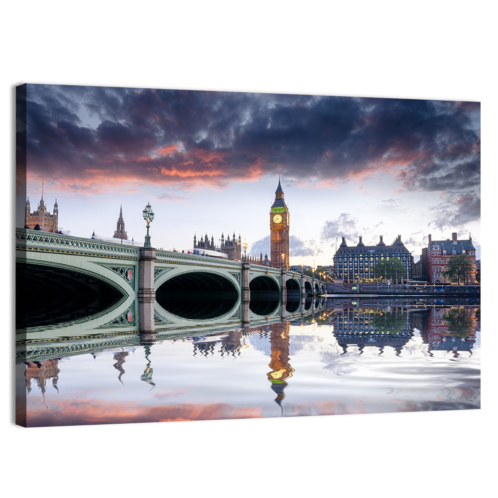 Westminster Bridge at Dusk Wall Art
