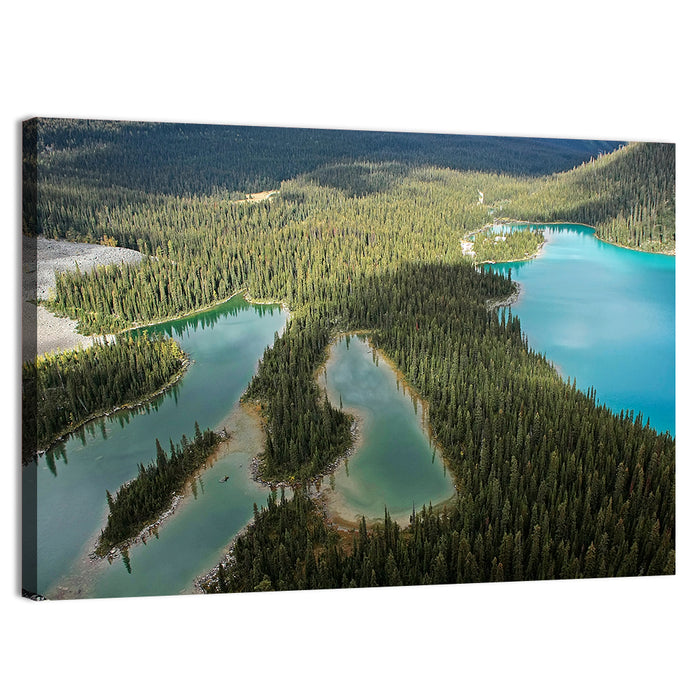 Mary and O Hara Lakes Wall Art as a canvas print