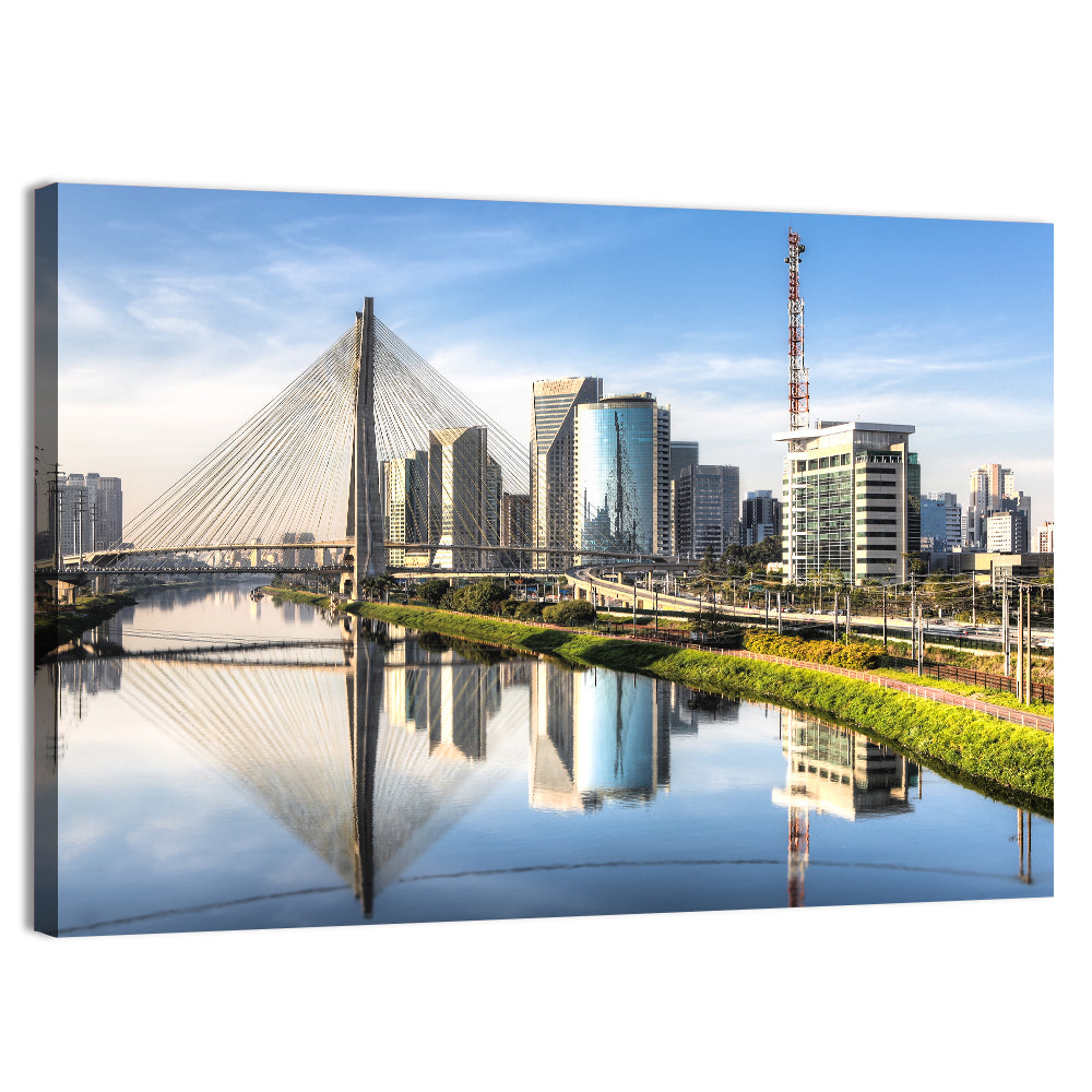 Estaiada Bridge Reflections Wall Art