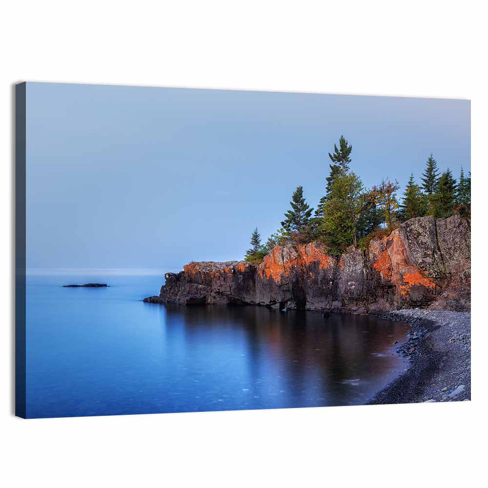 Lake Superior Cliffside Wall Art, canvas print, landscape