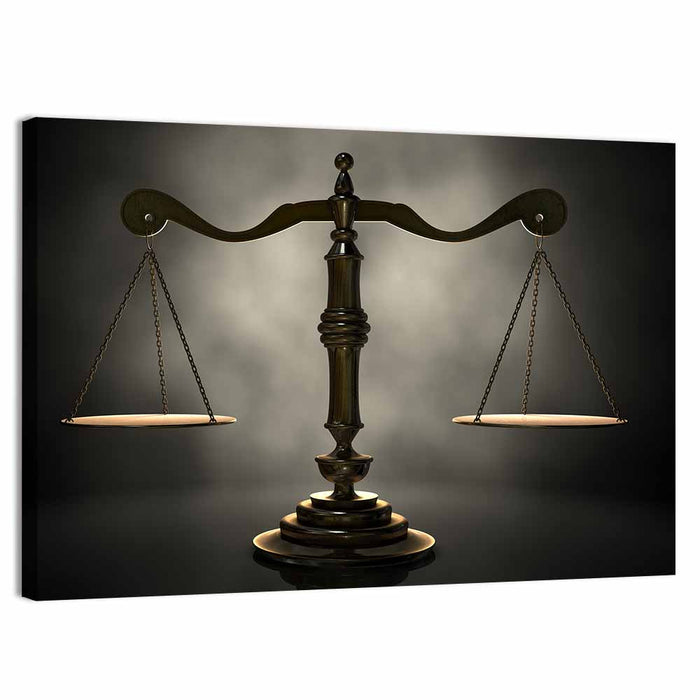 Scales of Justice Wall Art as a canvas print