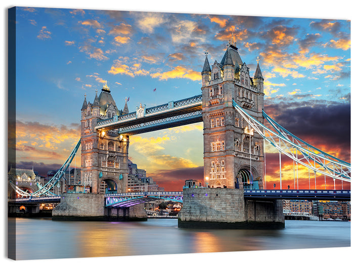 Tower Bridge at Sunset Wall Art as a canvas print