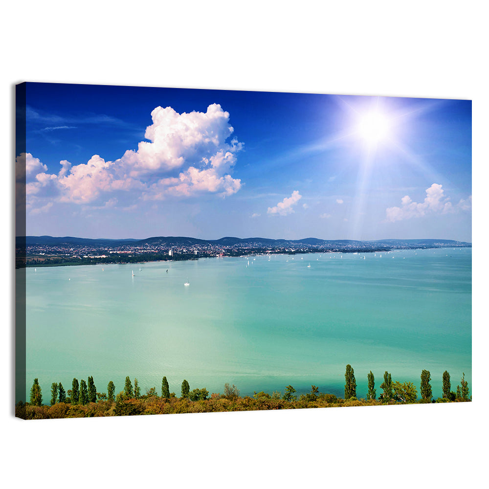 Tihany View Lake Balaton Wall Art, canvas print, landscape