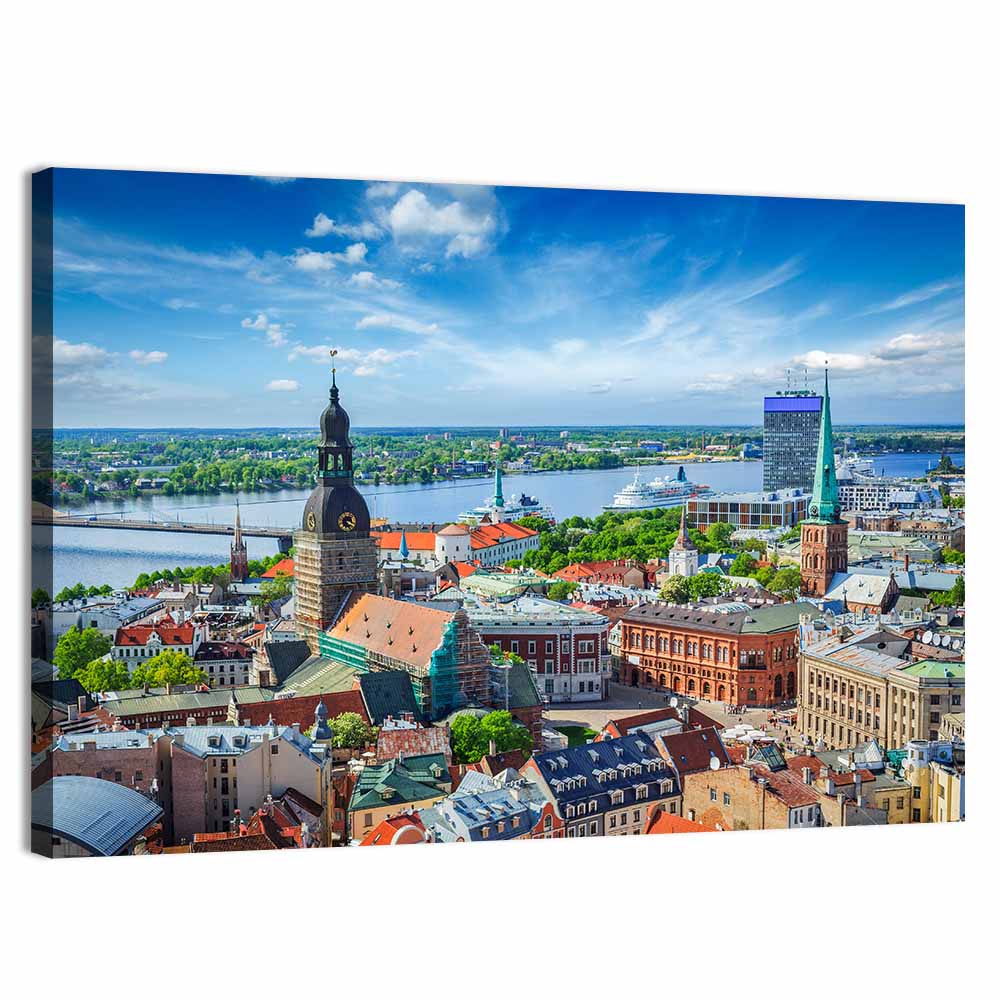 Riga Cityscape Wall Art, canvas print, landscape
