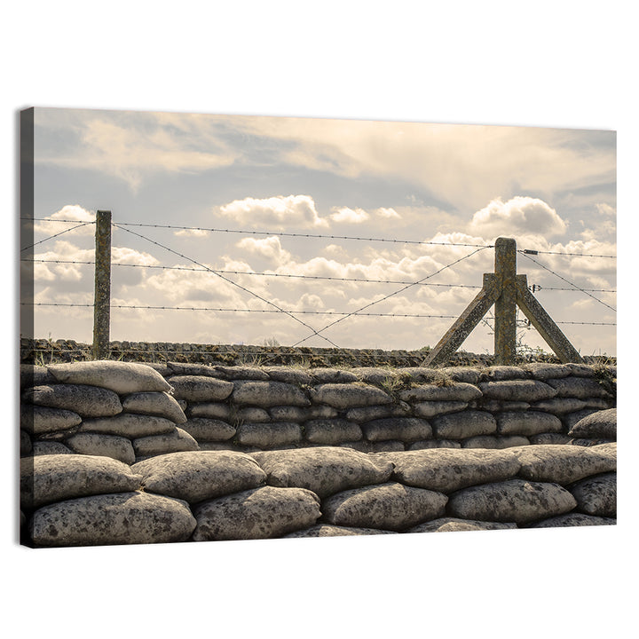 Wwi Trench with Sandbags Wall Art