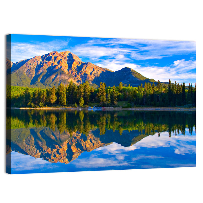 Patricia Lake Reflection Wall Art as a canvas print
