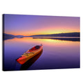 Bright Orange Kayak at Sunset Wall Art