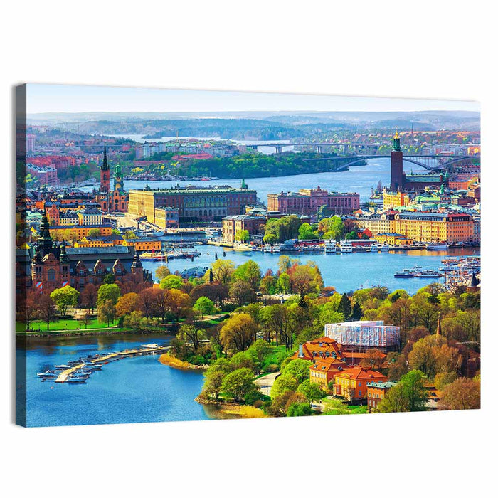Gamla Stan Waterfront Wall Art as a canvas print