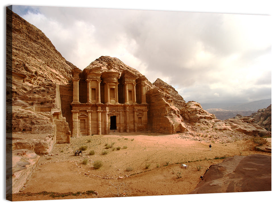 The Monastery of Petra, Jordan Wall Art, canvas print, landscape