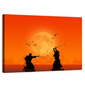 Moonlit Samurai Duel Wall Art