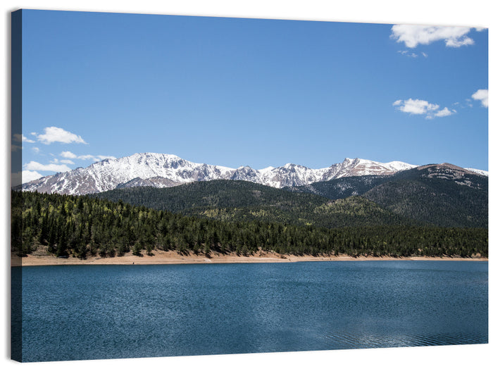 Pikes Peak from Crystal Lake Wall Art as a canvas print