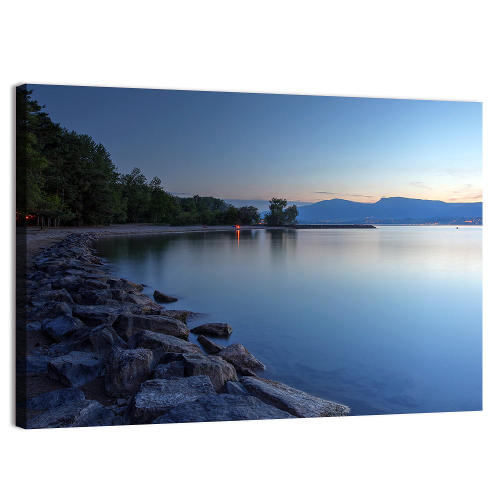 Lake Neuchatel Twilight Wall Art