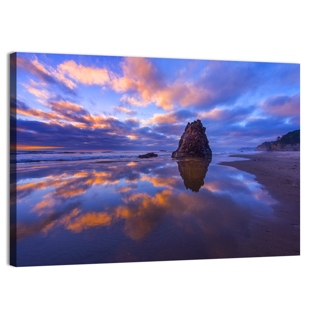 Oregon Coast Sea Stack Sunset Wall Art