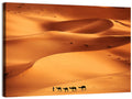 Desert Camel Caravan in Golden Dunes Wall Art