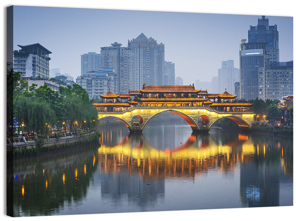 Anshun Bridge at Twilight Wall Art, canvas print, landscape