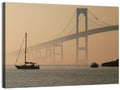 Newport Bridge in Golden Haze Wall Art