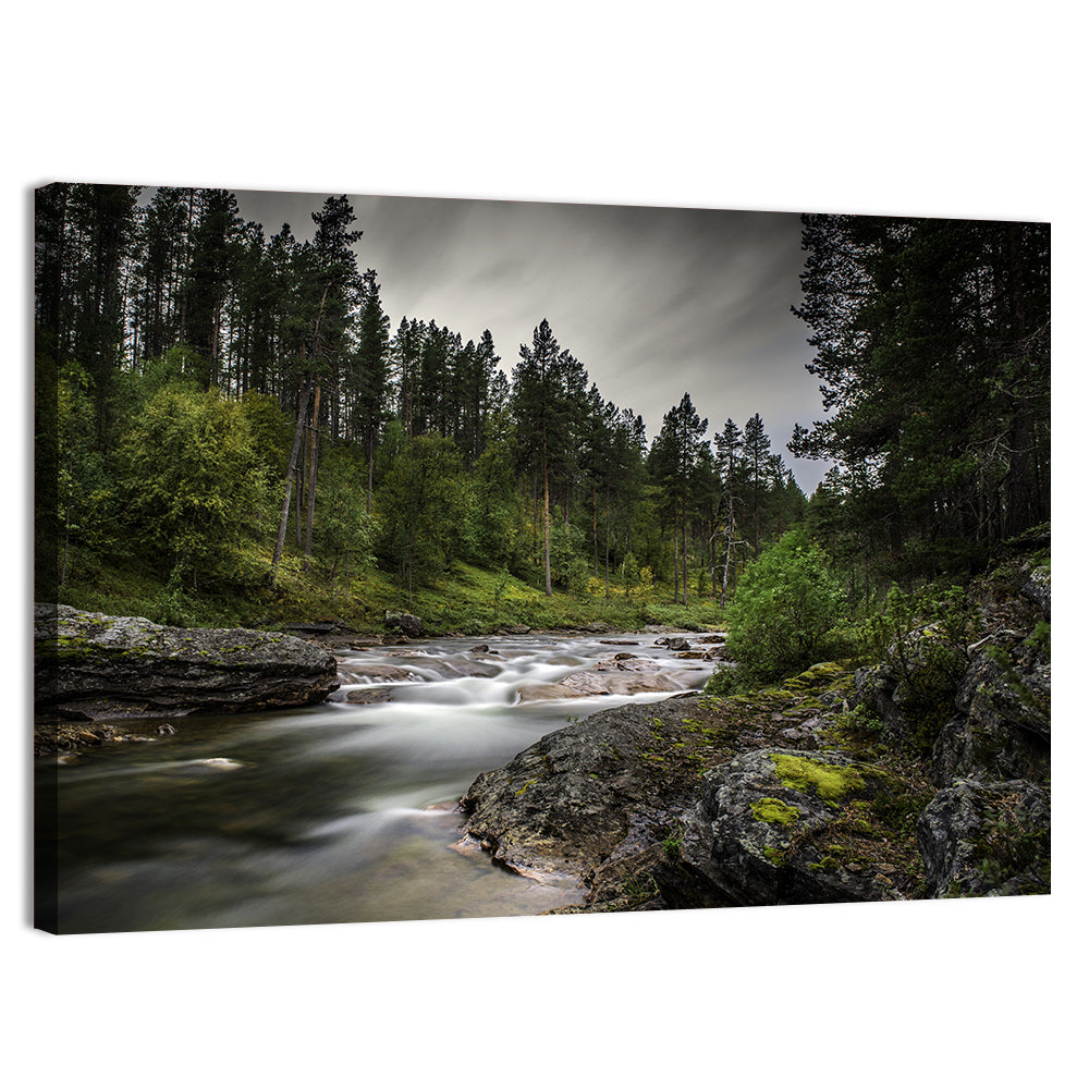 Mossy Forest Stream Wall Art