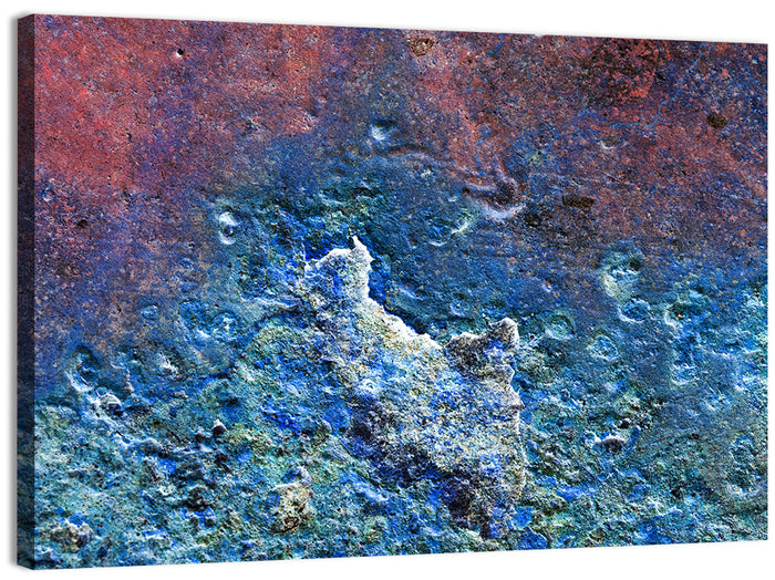 Weathered Metal Abstract Wall Art as a canvas print
