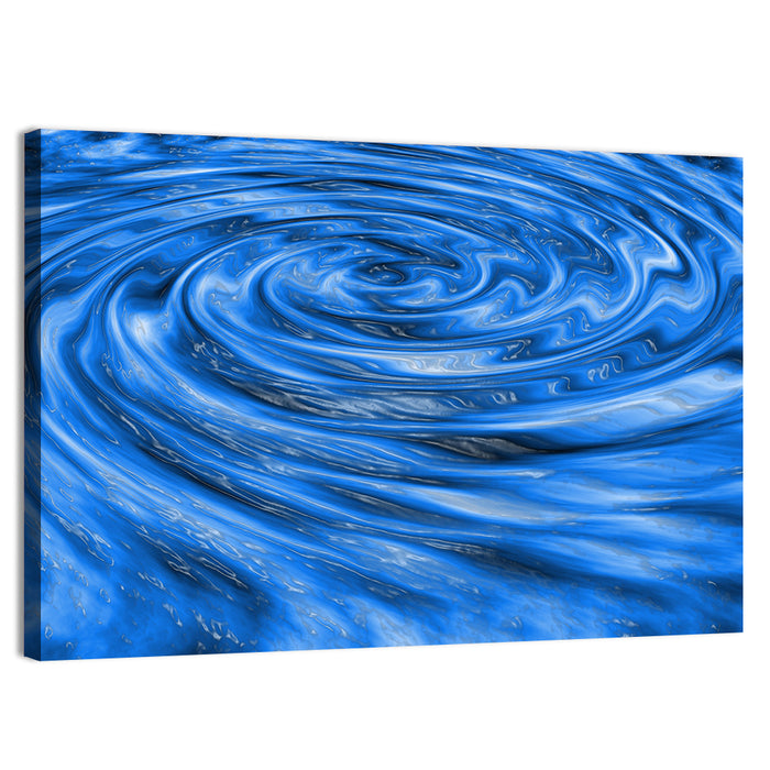 Azure Water Vortex Wall Art as a canvas print