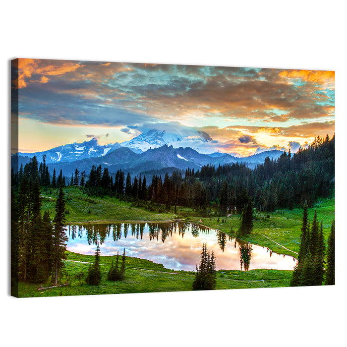 Mount Rainier Reflection at Tipsoo Lake Wall Art as a canvas print