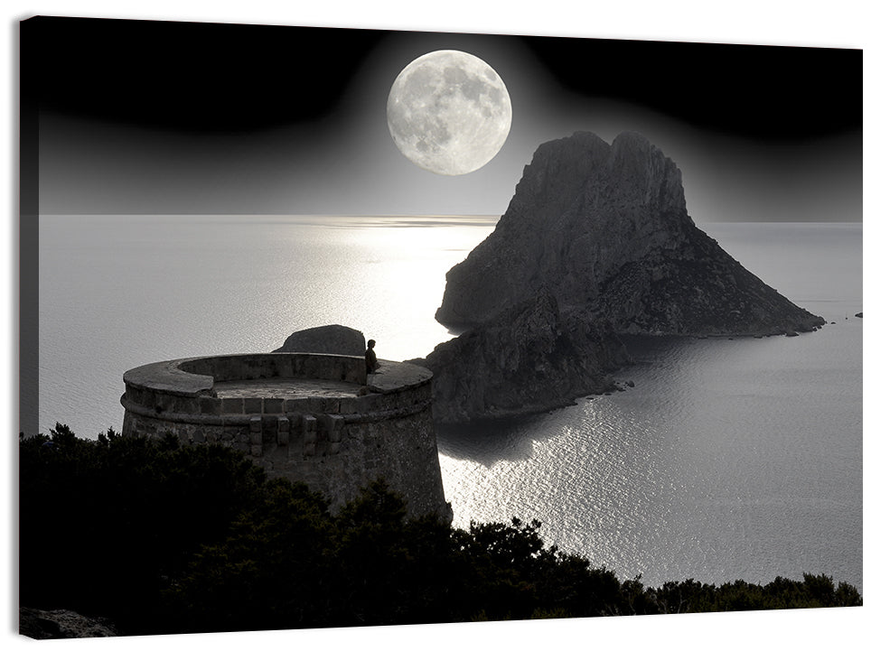 Pirates Tower Moonlit Watchtower, Ibiza Wall Art