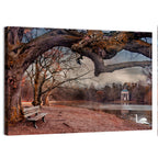 Autumn Pavilion with Swan Wall Art
