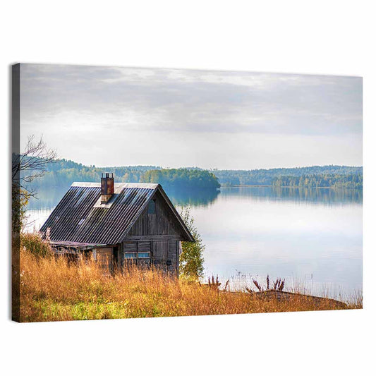 Salmon Lake & House Wall Art