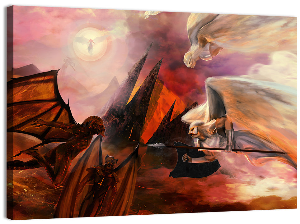 Celestial Battle: Angels and Demons Wall Art