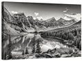 Moraine Lake Monochrome Mountain Landscape Wall Art