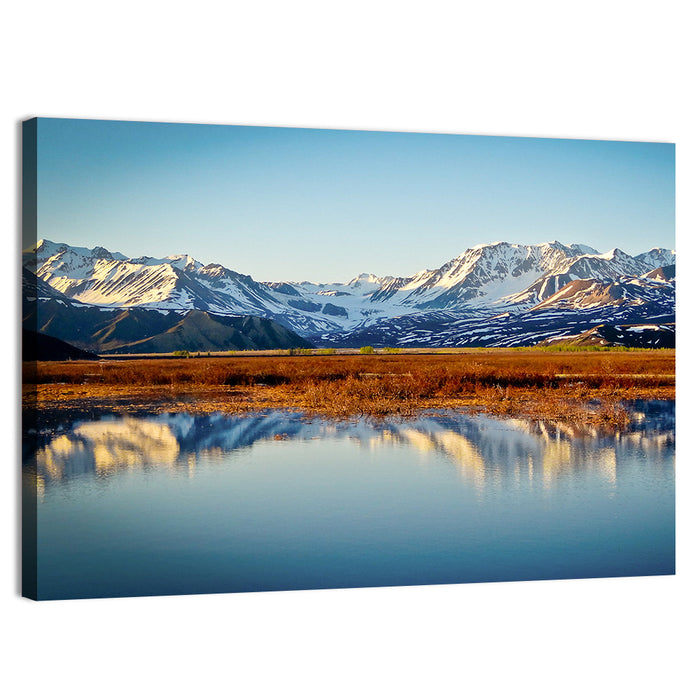 Summit Lake Reflection Wall Art as a canvas print