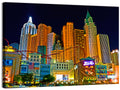 Las Vegas Big Apple Coaster at Night Wall Art