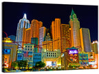 Las Vegas Big Apple Coaster at Night Wall Art