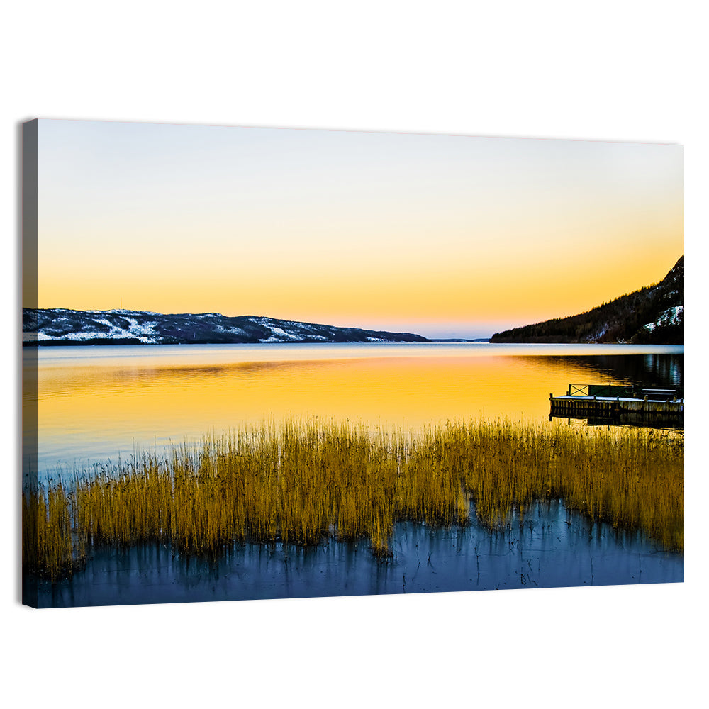 Lapland Lake Sunrise Wall Art, canvas print, landscape