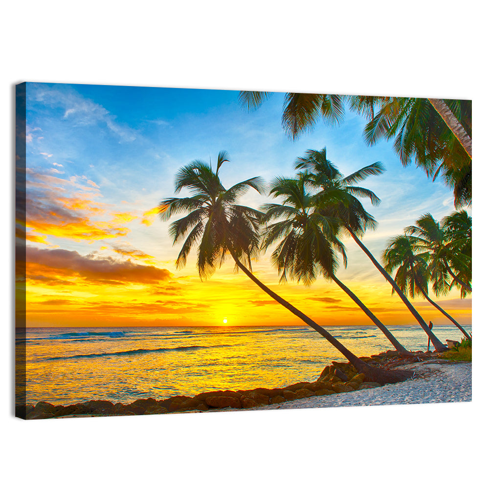 Palm Island Sunset Wall Art